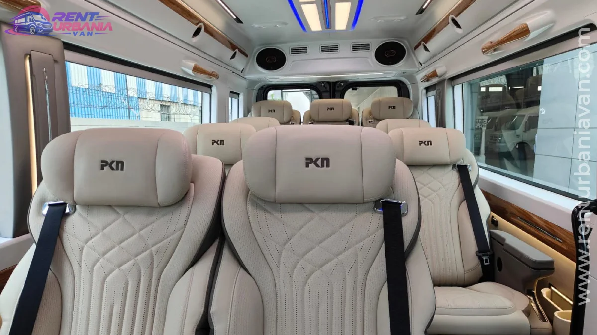 Luxury Urbania Interior on Rent in Jaipur Luxury Urbania van interior with premium reclining seats on rent in Jaipur