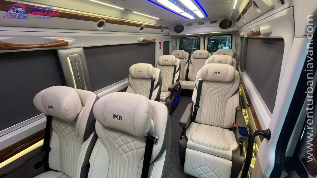 9 Seater Urbania Van Interior Jaipur Spacious 9 seater Urbania van interior with premium seats for rent in Jaipur